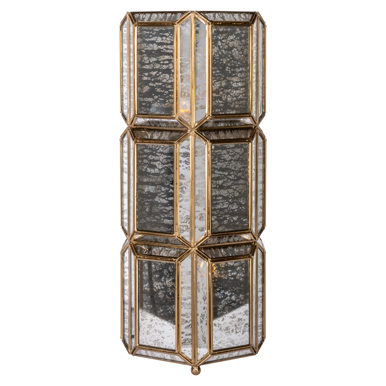 Yael Antique Brass Glass Table Lamp by Richmond Interiors