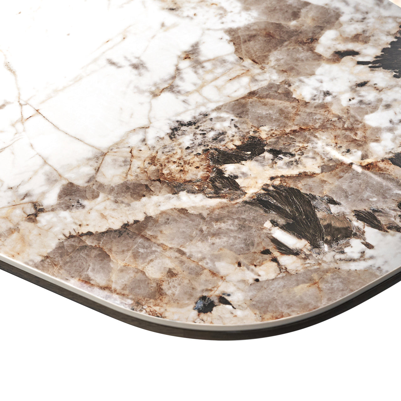 Langford Brown Oak Veneer & Ceramic Dining Table - 200cm by Richmond Interiors