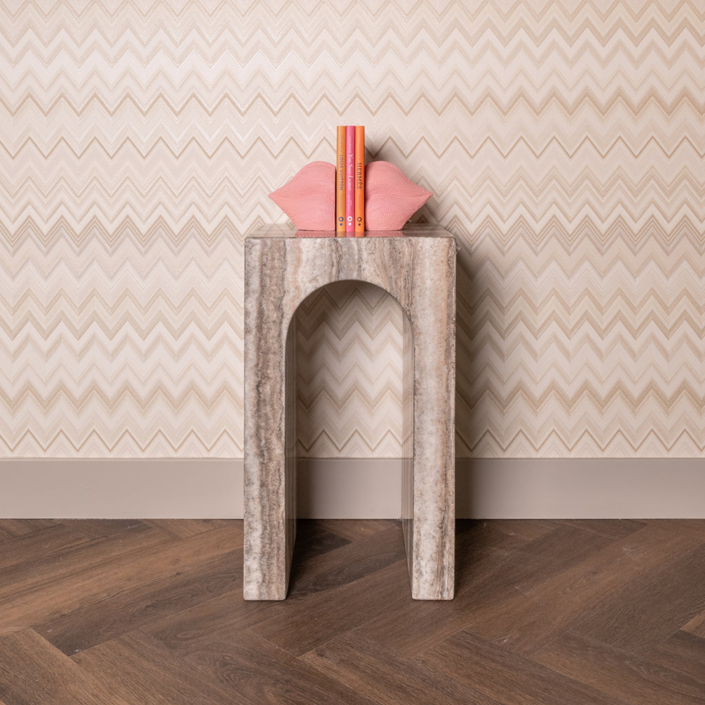 Dulce Grey Marble Side Table by Richmond Interiors
