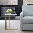 Thomas Side Table in Antique Brass by Keiichi