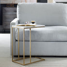 Thomas Side Table in Antique Brass by Keiichi