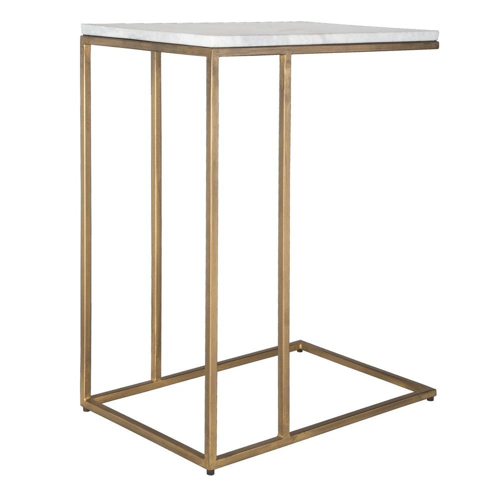 Thomas Side Table in Antique Brass by Keiichi
