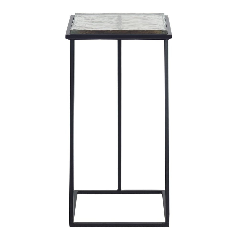 Chamber Square Side Table in Black by Keiichi