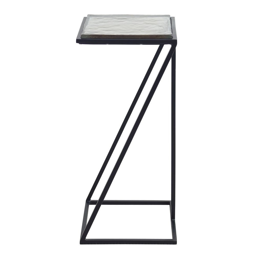 Chamber Square Side Table in Black by Keiichi
