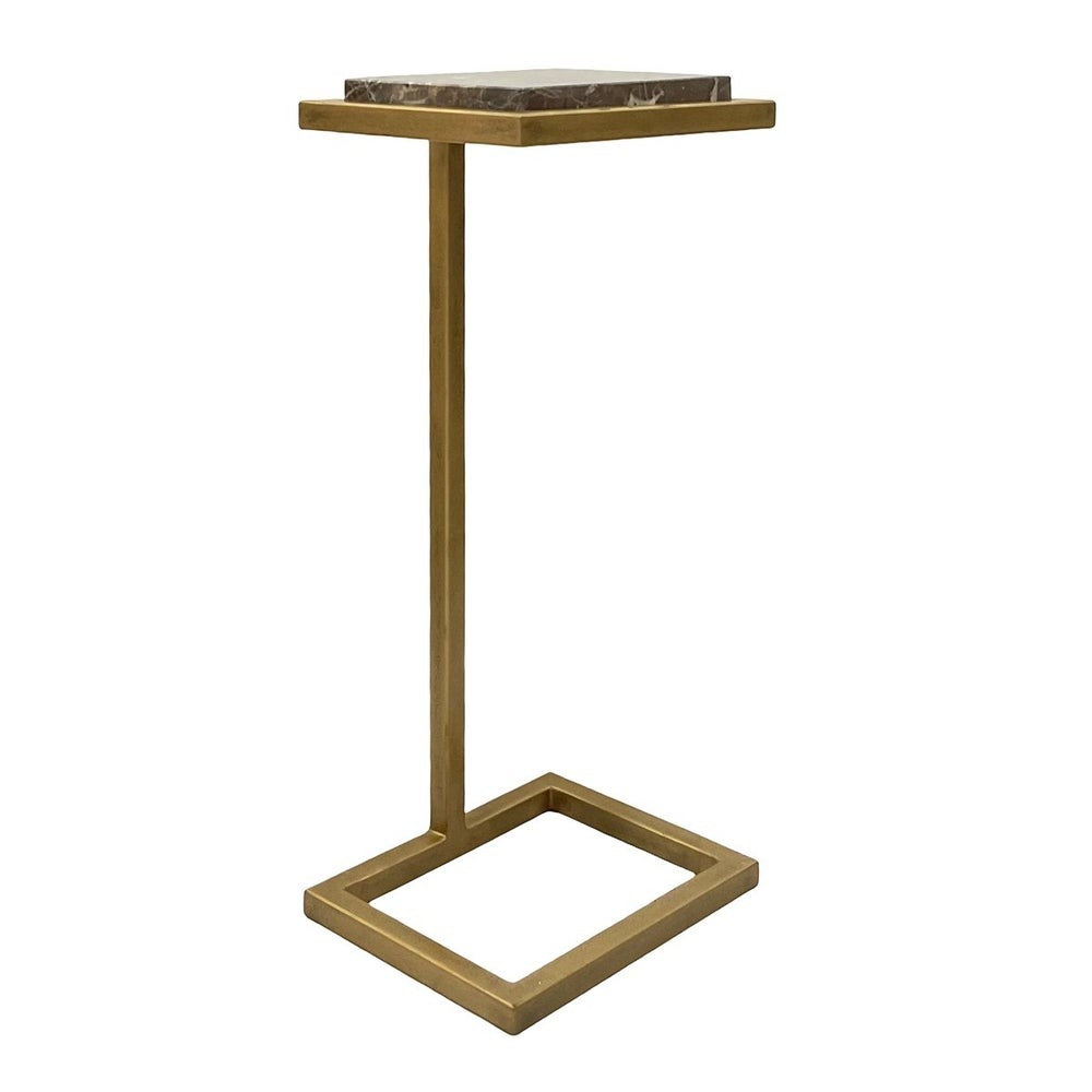 Myra Side Table in Antique Gold by Keiichi