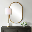 Brushed Gold Pill Mirror Keiichi