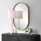 Brushed Gold Pill Mirror by Keiichi