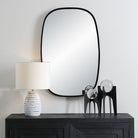 Jackson Oval Mirror in Black by Keiichi