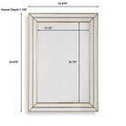 Triple Frame Mirror in Gold by Keiichi