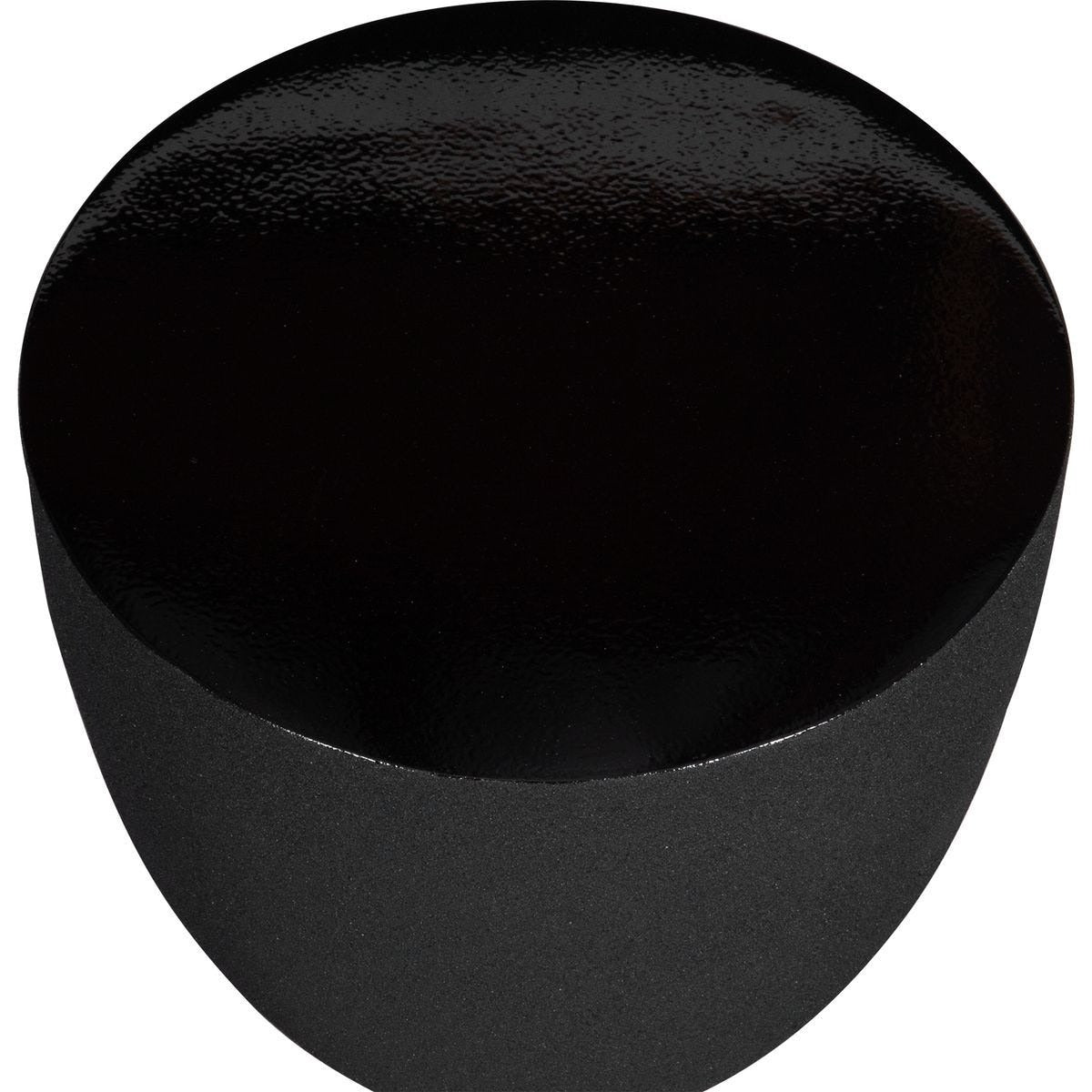 Hourglass Black Textured Side Table by Keiichi