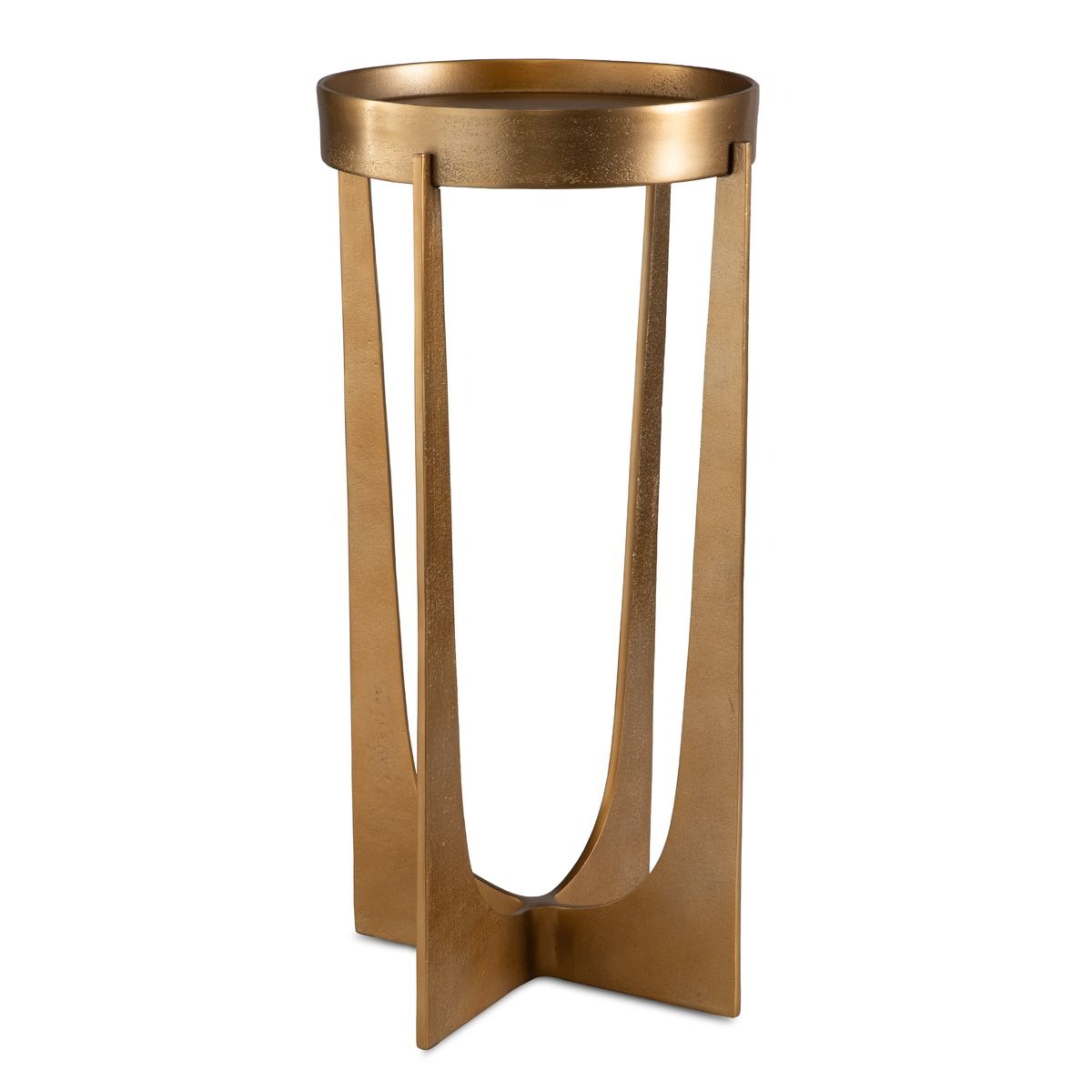 Shelby Antique Brass Side Table by Keiichi