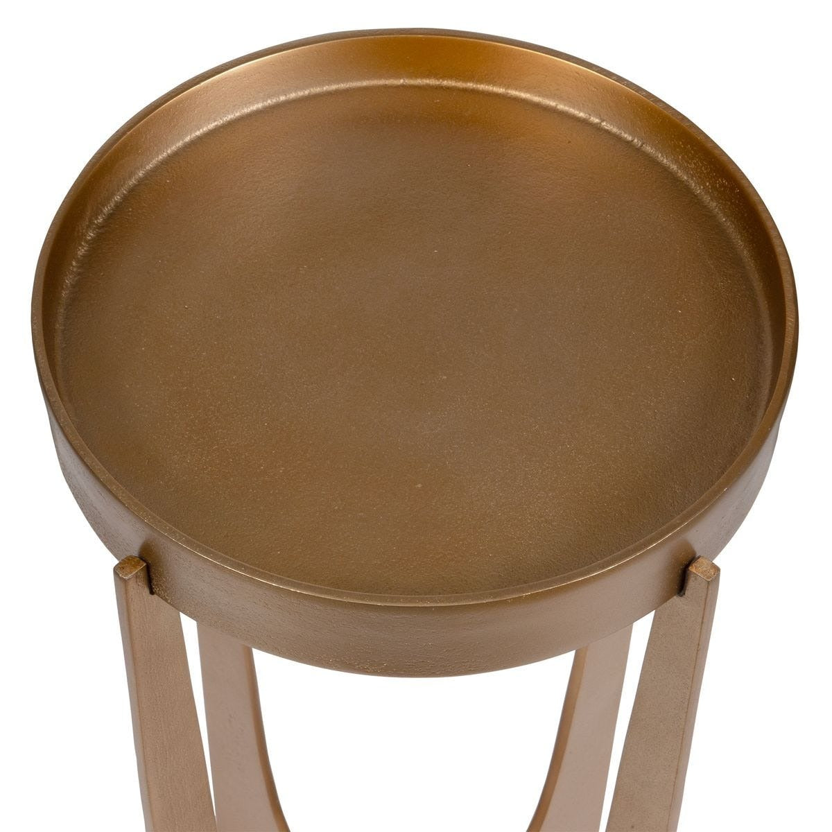Shelby Antique Brass Side Table by Keiichi