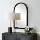 Ella Arched Mirror in Black by Keiichi