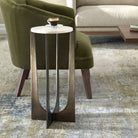 Rhys Marble Accent Table by Keiichi