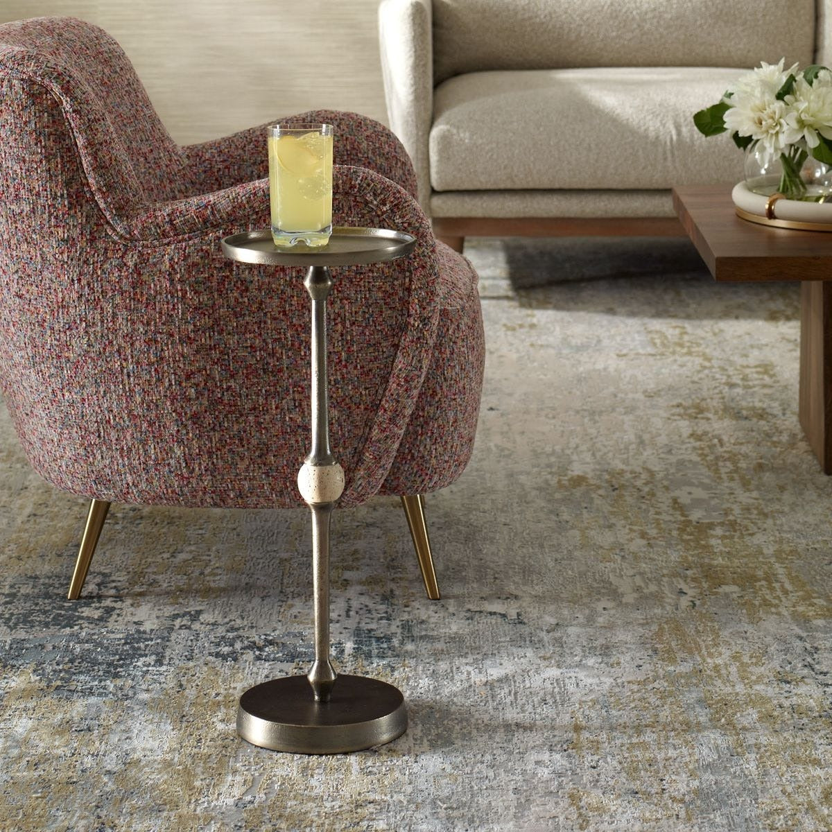 Arthur Dark Bronze Side Table by Keiichi