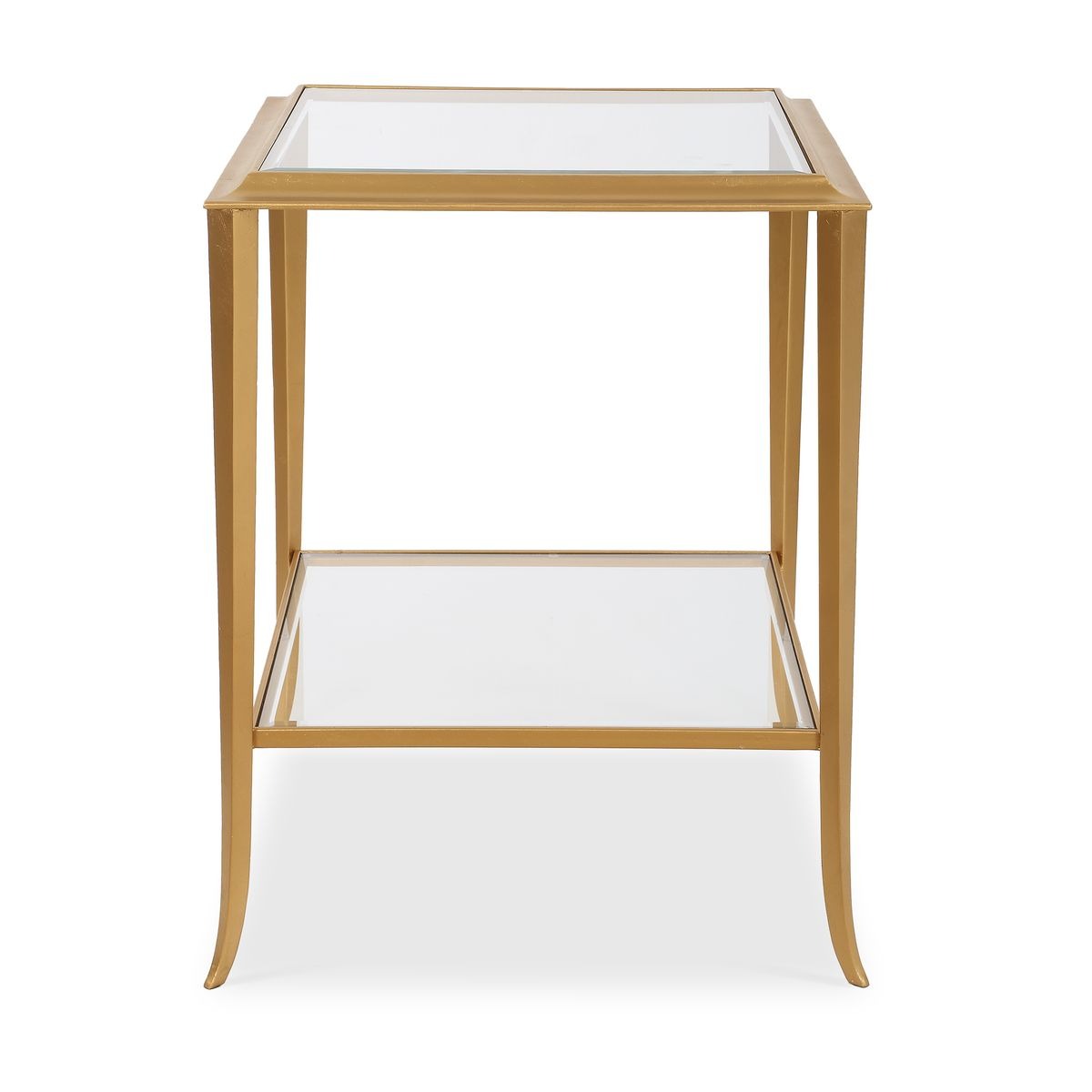 Austen Square Gold Leaf Side Table by Keiichi
