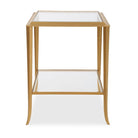 Austen Square Gold Leaf Side Table by Keiichi