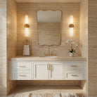 Olivia Scalloped Mirror in Gold by Keiichi