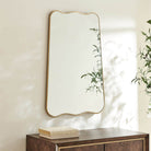 Olivia Scalloped Mirror in Gold by Keiichi