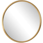 Textured Round Mirror in Gold by Keiichi