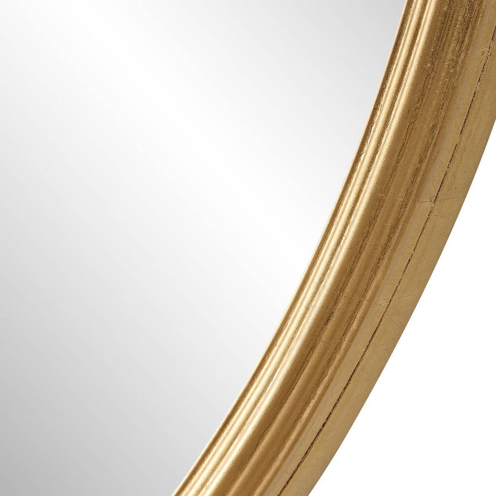 Textured Round Mirror in Gold by Keiichi