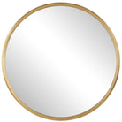 Textured Round Mirror in Gold by Keiichi