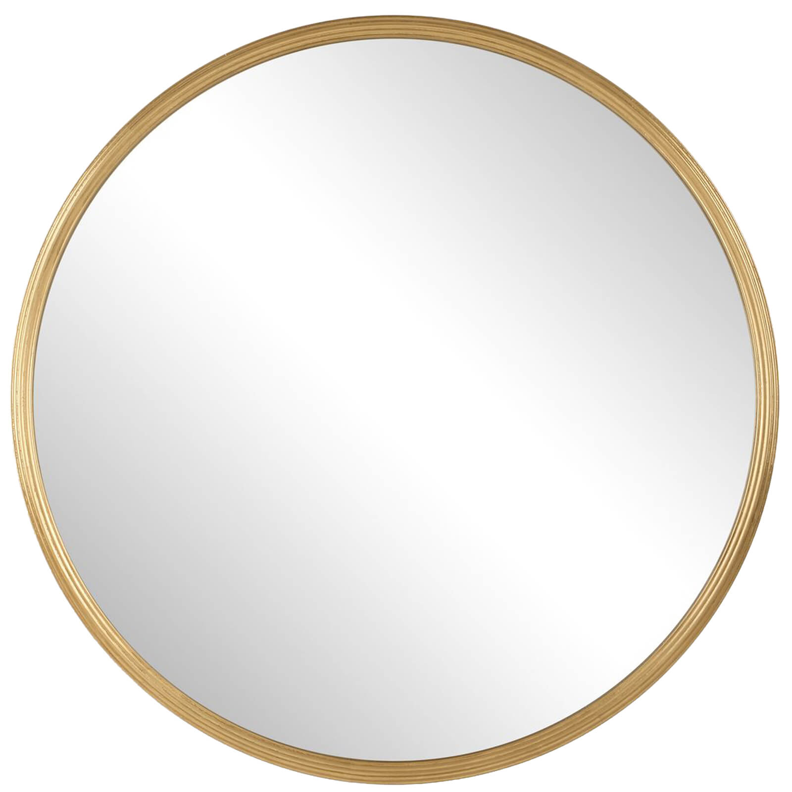 Textured Round Mirror in Gold by Keiichi