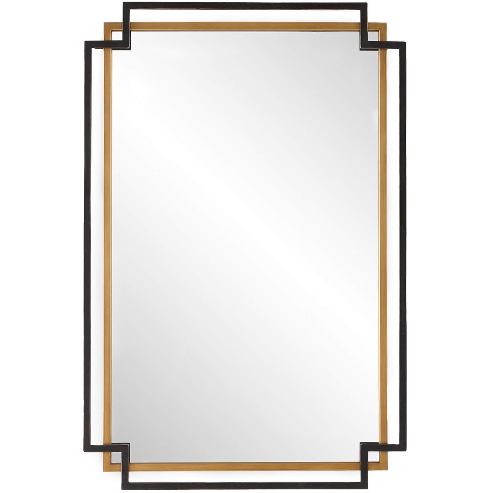 Deco Mirror in Bronze and Gold by Keiichi