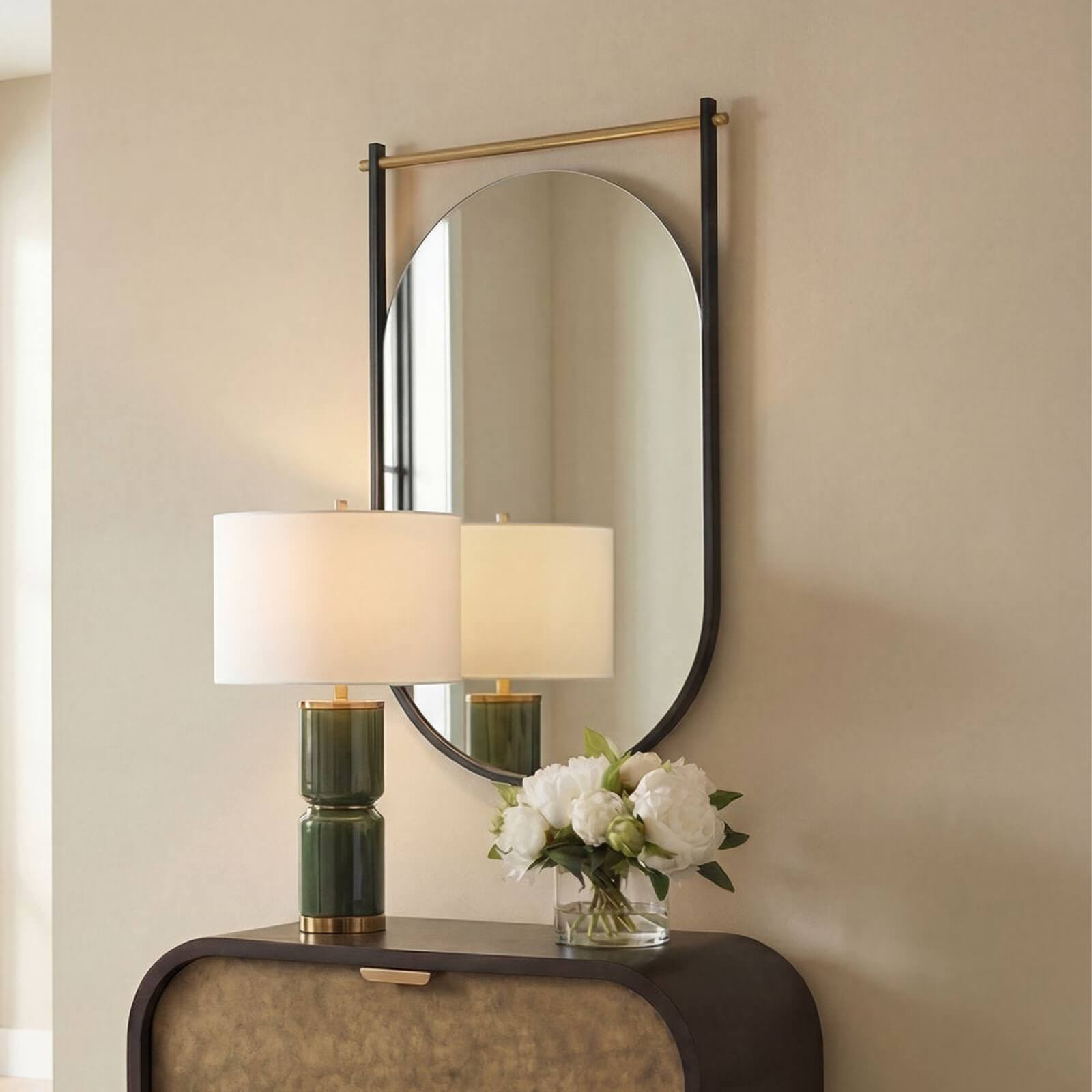 Delmar Mirror in Black and Gold by Keiichi