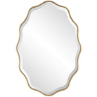 Capri Scalloped Oval Mirror in Gold by Keiichi
