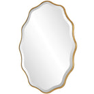 Capri Scalloped Oval Mirror in Gold by Keiichi
