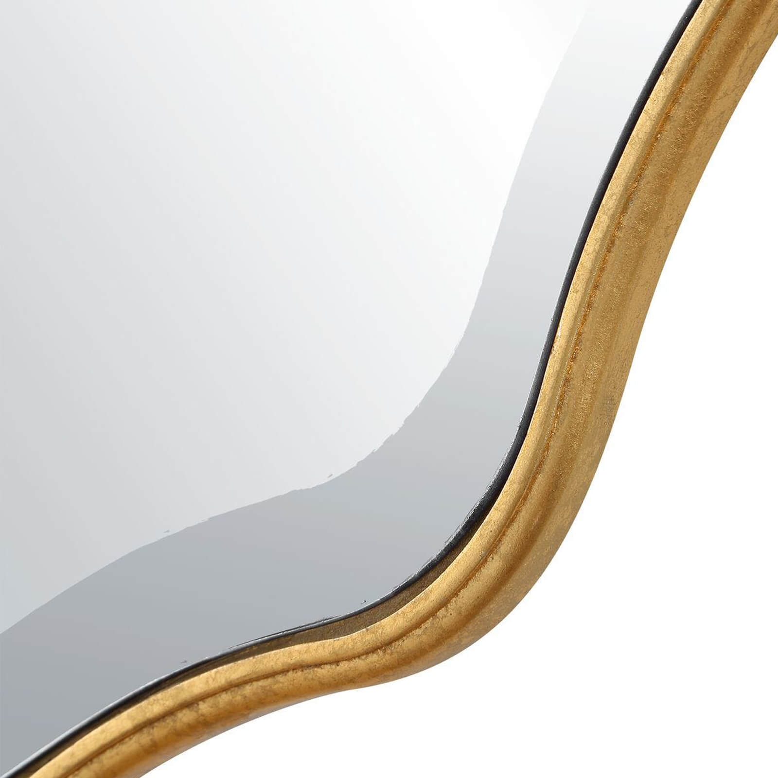 Capri Scalloped Oval Mirror in Gold by Keiichi