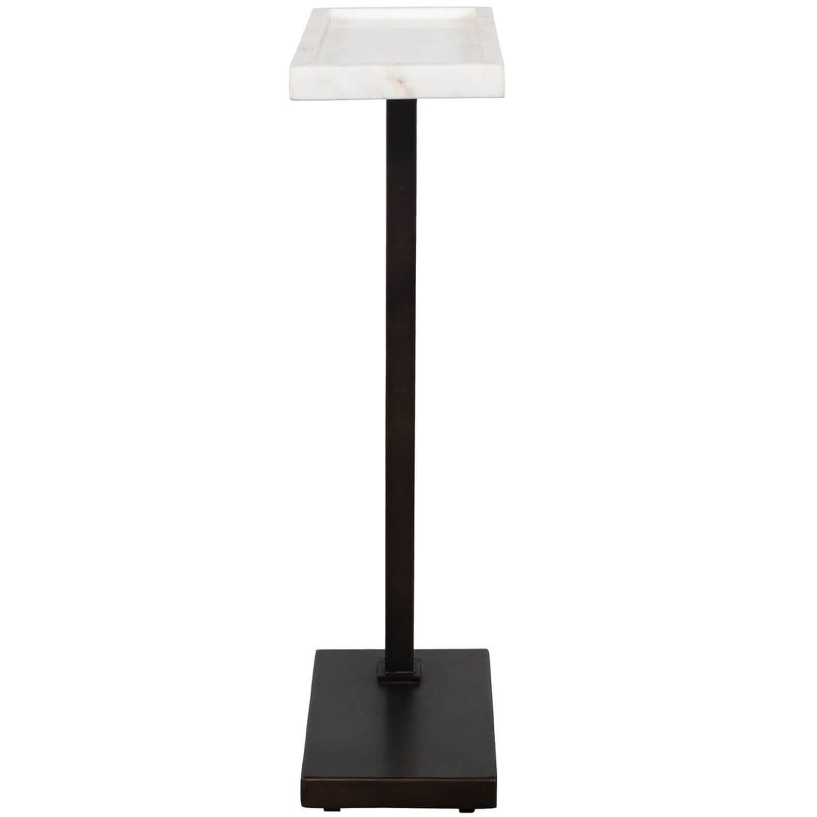 Morgan Side Table in White Marble by Keiichi