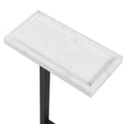 Morgan Side Table in White Marble by Keiichi