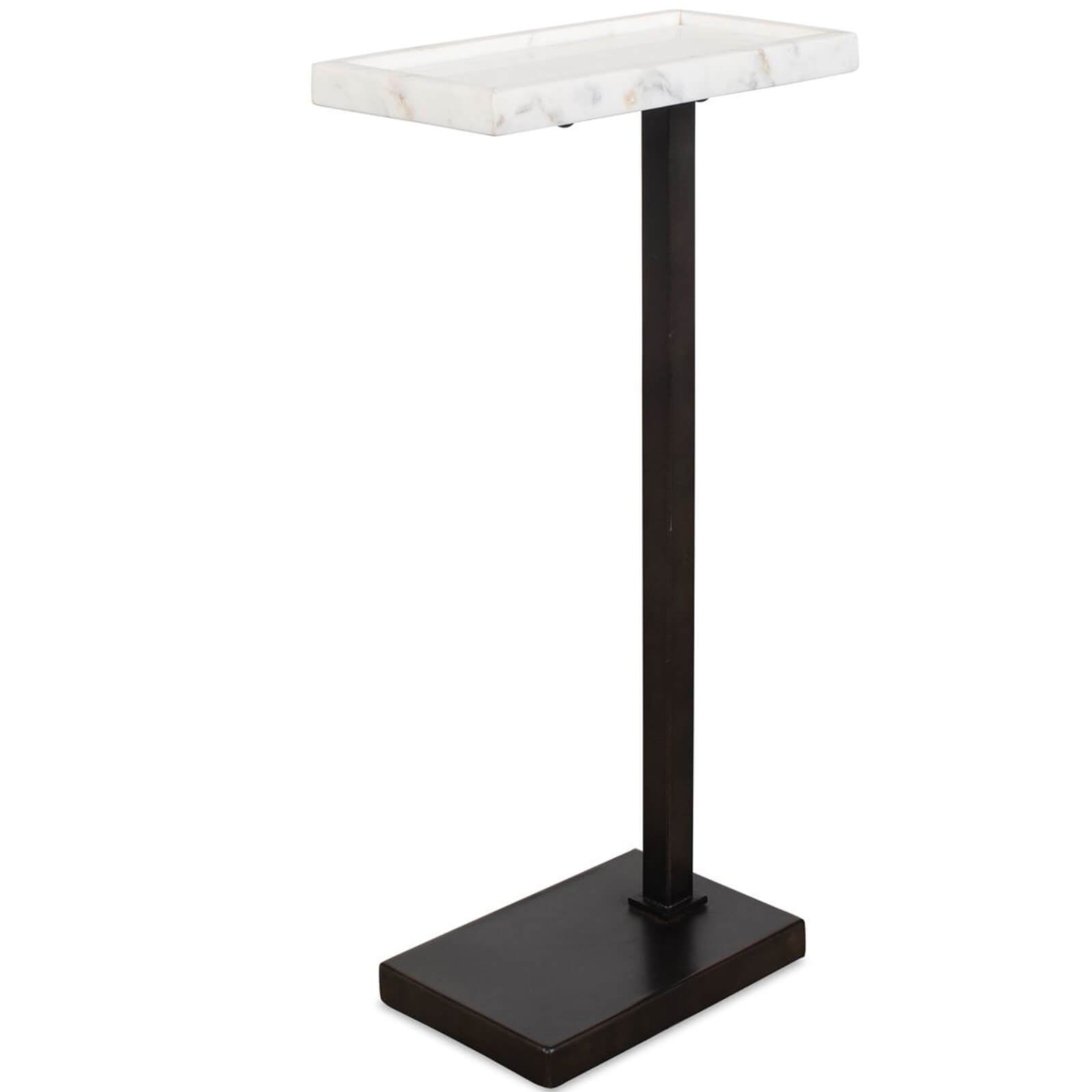 Morgan Side Table in White Marble by Keiichi