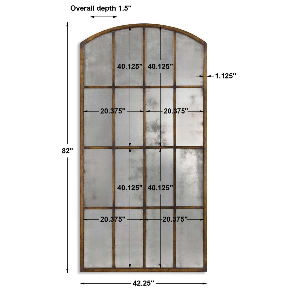 Amiel Antique Large Arch Mirror by Uttermost