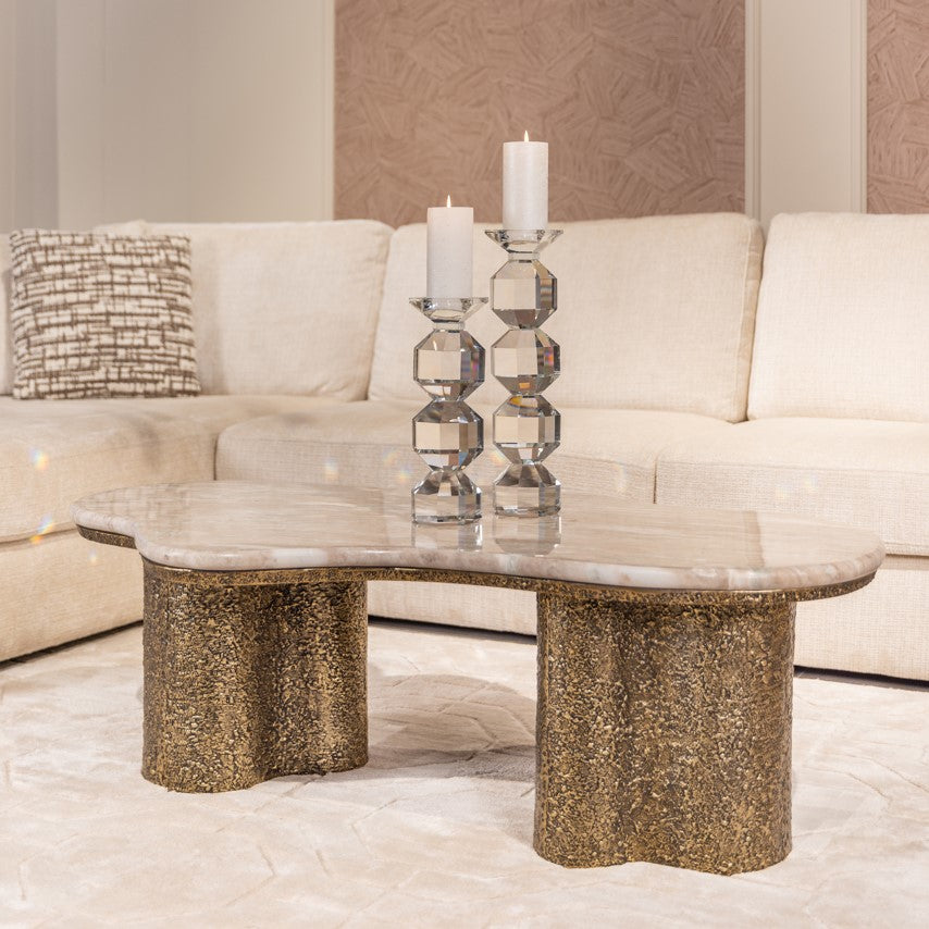 Abandos Antique Brass Coffee Table by Richmond Interiors