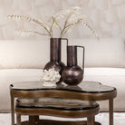 Fairfield Antique Brass & Glass Coffee Tables Set of 2 by Richmond Interiors