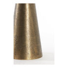 Ynez Travertine Sand & Antique Bronze Small Side Table - 43cm Light & Living