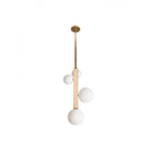 Vermeer Satin Brass & Glass Pendant Light by Heathfield & Co