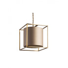 Derwent Large Antique Brass Cube Pendant Light by Heathfield & Co