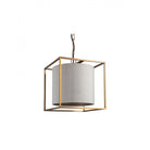 Derwent Large Antique Brass Cube Pendant Light by Heathfield & Co