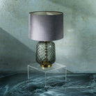 Risco Grey Smoke Table Lamp by Heathfield & Co