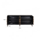 Bloomville Brass & Faux Shagreen 4 Door Sideboard - Large by Richmond Interiors