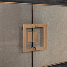 Bloomville Brass & Faux Shagreen 4 Door TV Unit by Richmond Interiors