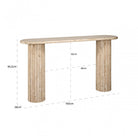 La Cantera Oval Beige Travertine Console Table by Richmond Interiors