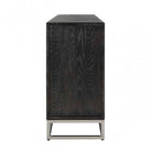 Blackbone Rustic Black Oak & Silver 4 Door Sideboard by Richmond Interiors