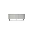 Lantine Sideboard Matte Light Grey Glass Top & Grey Lacquer Wood by Tommy Franks