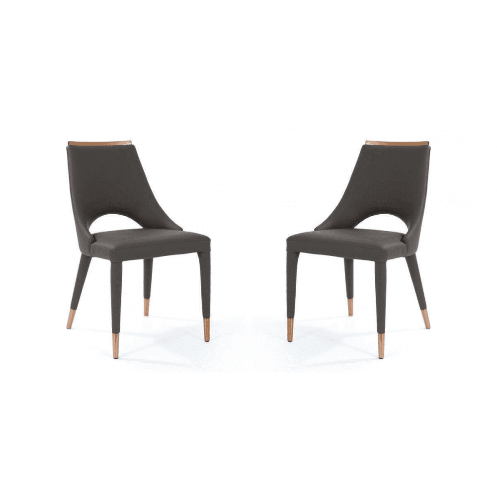 Millie Dark Grey Dining Chair Set of 2 by Tommy Franks