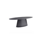 Tavamo Oval Black Oak Dining Table by Tommy Franks